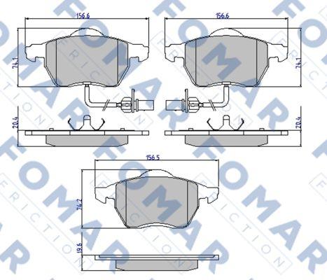 FOMAR Friction FO 906581 - Bremsbelagsatz, Scheibenbremse alexcarstop-ersatzteile.com