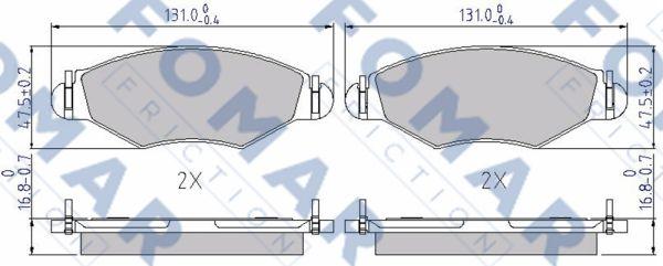 FOMAR Friction FO 906881 - Bremsbelagsatz, Scheibenbremse alexcarstop-ersatzteile.com