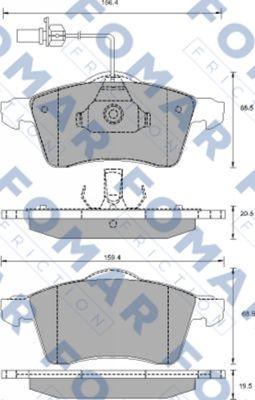 FOMAR Friction FO 907281 - Bremsbelagsatz, Scheibenbremse alexcarstop-ersatzteile.com