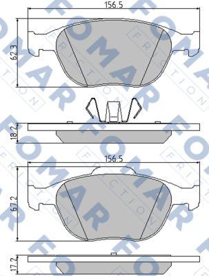 FOMAR Friction FO 907781 - Bremsbelagsatz, Scheibenbremse alexcarstop-ersatzteile.com