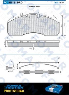 FOMAR Friction FO 918181 - Bremsbelagsatz, Scheibenbremse alexcarstop-ersatzteile.com