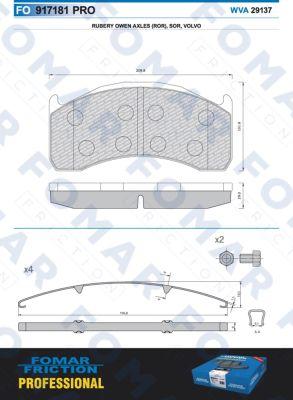 FOMAR Friction FO 917181 - Bremsbelagsatz, Scheibenbremse alexcarstop-ersatzteile.com