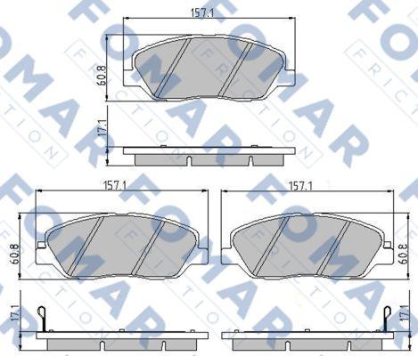 FOMAR Friction FO 935381 - Bremsbelagsatz, Scheibenbremse alexcarstop-ersatzteile.com