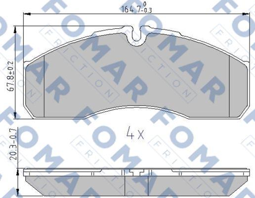 FOMAR Friction FO 933581 - Bremsbelagsatz, Scheibenbremse alexcarstop-ersatzteile.com