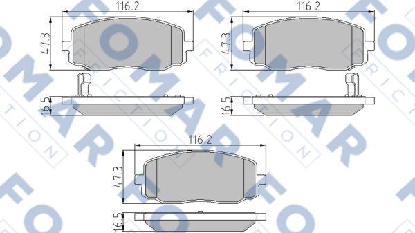 FOMAR Friction FO 932281 - Bremsbelagsatz, Scheibenbremse alexcarstop-ersatzteile.com