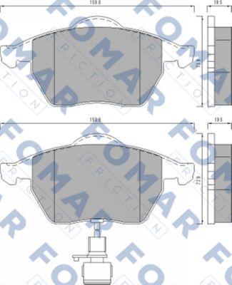 FOMAR Friction FO 495781 - Bremsbelagsatz, Scheibenbremse alexcarstop-ersatzteile.com