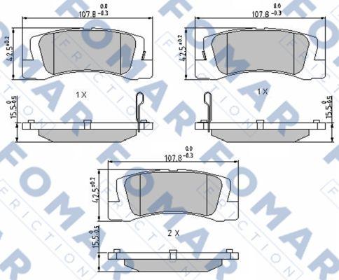 FOMAR Friction FO 496681 - Bremsbelagsatz, Scheibenbremse alexcarstop-ersatzteile.com