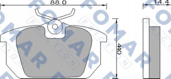 FOMAR Friction FO 493881 - Bremsbelagsatz, Scheibenbremse alexcarstop-ersatzteile.com