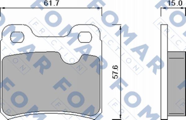 FOMAR Friction FO 445981 - Bremsbelagsatz, Scheibenbremse alexcarstop-ersatzteile.com