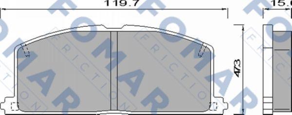 FOMAR Friction FO 440481 - Bremsbelagsatz, Scheibenbremse alexcarstop-ersatzteile.com