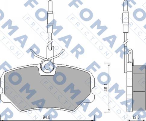 FOMAR Friction FO 443981 - Bremsbelagsatz, Scheibenbremse alexcarstop-ersatzteile.com