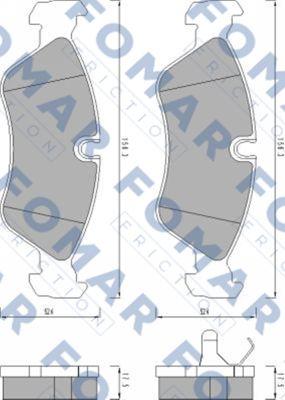 FOMAR Friction FO 443381 - Bremsbelagsatz, Scheibenbremse alexcarstop-ersatzteile.com