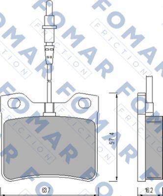 FOMAR Friction FO 454881 - Bremsbelagsatz, Scheibenbremse alexcarstop-ersatzteile.com