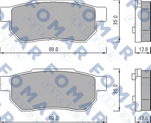 FOMAR Friction FO 456381 - Bremsbelagsatz, Scheibenbremse alexcarstop-ersatzteile.com