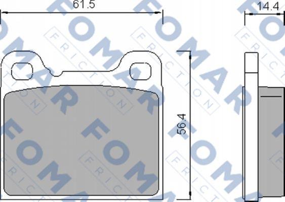 FOMAR Friction FO 458781 - Bremsbelagsatz, Scheibenbremse alexcarstop-ersatzteile.com