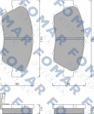 FOMAR Friction FO 453481 - Bremsbelagsatz, Scheibenbremse alexcarstop-ersatzteile.com