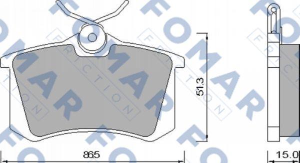 FOMAR Friction FO 465381 - Bremsbelagsatz, Scheibenbremse alexcarstop-ersatzteile.com