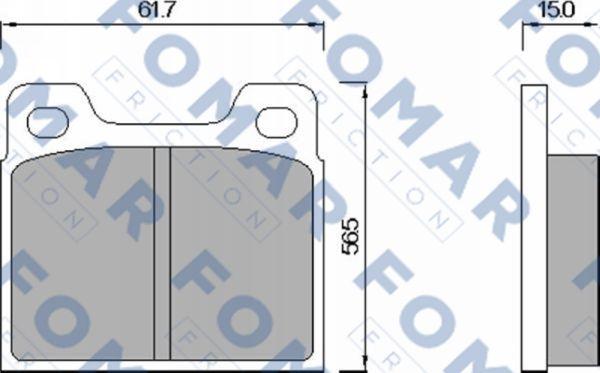 FOMAR Friction FO 460285 - Bremsbelagsatz, Scheibenbremse alexcarstop-ersatzteile.com