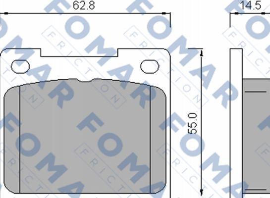 FOMAR Friction FO 461585 - Bremsbelagsatz, Scheibenbremse alexcarstop-ersatzteile.com