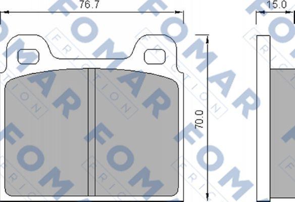 FOMAR Friction FO 463281 - Bremsbelagsatz, Scheibenbremse alexcarstop-ersatzteile.com