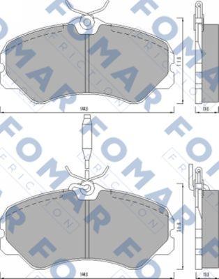 FOMAR Friction FO 467481 - Bremsbelagsatz, Scheibenbremse alexcarstop-ersatzteile.com