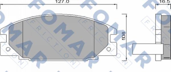 FOMAR Friction FO 486681 - Bremsbelagsatz, Scheibenbremse alexcarstop-ersatzteile.com