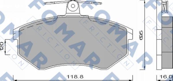 FOMAR Friction FO 488481 - Bremsbelagsatz, Scheibenbremse alexcarstop-ersatzteile.com