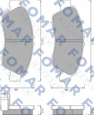 FOMAR Friction FO 487281 - Bremsbelagsatz, Scheibenbremse alexcarstop-ersatzteile.com