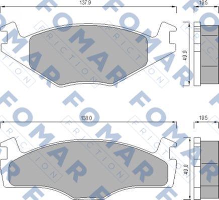 FOMAR Friction FO 436681 - Bremsbelagsatz, Scheibenbremse alexcarstop-ersatzteile.com