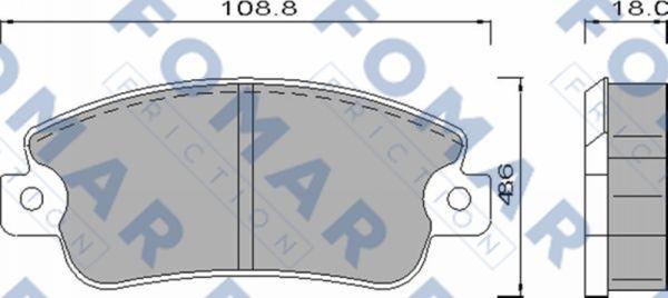 FOMAR Friction FO 436181 - Bremsbelagsatz, Scheibenbremse alexcarstop-ersatzteile.com