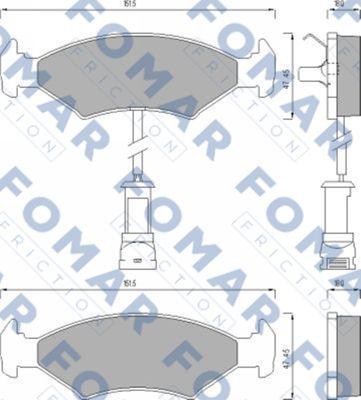 FOMAR Friction FO 431181 - Bremsbelagsatz, Scheibenbremse alexcarstop-ersatzteile.com