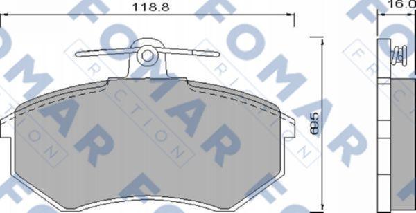 FOMAR Friction FO 433281 - Bremsbelagsatz, Scheibenbremse alexcarstop-ersatzteile.com