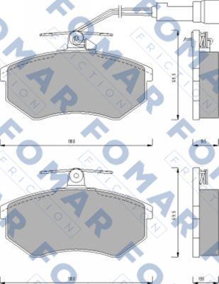 FOMAR Friction FO 432881 - Bremsbelagsatz, Scheibenbremse alexcarstop-ersatzteile.com