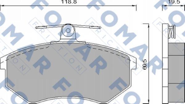 FOMAR Friction FO 432781 - Bremsbelagsatz, Scheibenbremse alexcarstop-ersatzteile.com