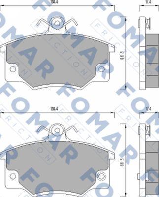 FOMAR Friction FO 437381 - Bremsbelagsatz, Scheibenbremse alexcarstop-ersatzteile.com