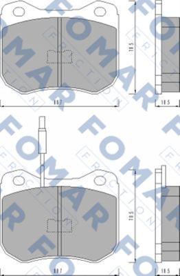 FOMAR Friction FO 426281 - Bremsbelagsatz, Scheibenbremse alexcarstop-ersatzteile.com