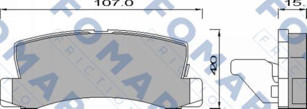 FOMAR Friction FO 428881 - Bremsbelagsatz, Scheibenbremse alexcarstop-ersatzteile.com