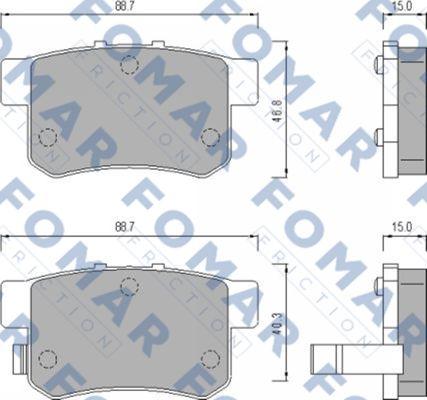 FOMAR Friction FO 475181 - Bremsbelagsatz, Scheibenbremse alexcarstop-ersatzteile.com