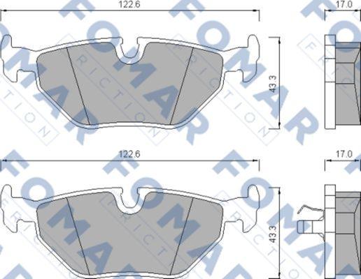 FOMAR Friction FO 476581 - Bremsbelagsatz, Scheibenbremse alexcarstop-ersatzteile.com