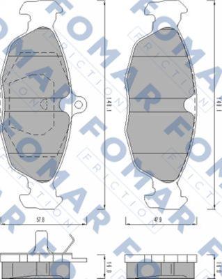 FOMAR Friction FO 470081 - Bremsbelagsatz, Scheibenbremse alexcarstop-ersatzteile.com