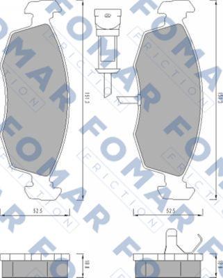 FOMAR Friction FO 478581 - Bremsbelagsatz, Scheibenbremse alexcarstop-ersatzteile.com