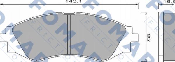 FOMAR Friction FO 649781 - Bremsbelagsatz, Scheibenbremse alexcarstop-ersatzteile.com