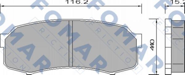 FOMAR Friction FO 644981 - Bremsbelagsatz, Scheibenbremse alexcarstop-ersatzteile.com