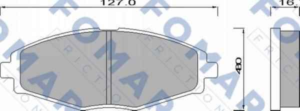 FOMAR Friction FO 642281 - Bremsbelagsatz, Scheibenbremse alexcarstop-ersatzteile.com