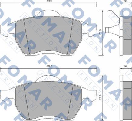 FOMAR Friction FO 647981 - Bremsbelagsatz, Scheibenbremse alexcarstop-ersatzteile.com