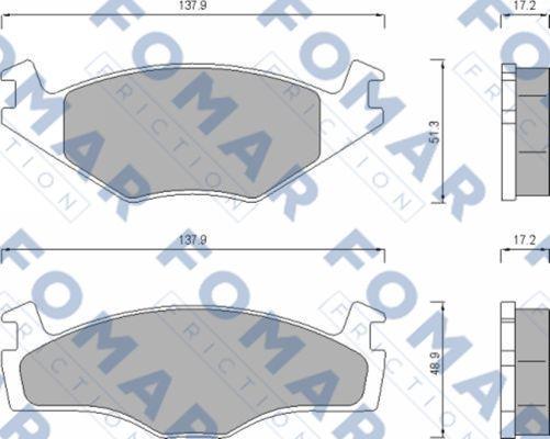 FOMAR Friction FO 647481 - Bremsbelagsatz, Scheibenbremse alexcarstop-ersatzteile.com