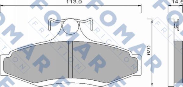 FOMAR Friction FO 666181 - Bremsbelagsatz, Scheibenbremse alexcarstop-ersatzteile.com