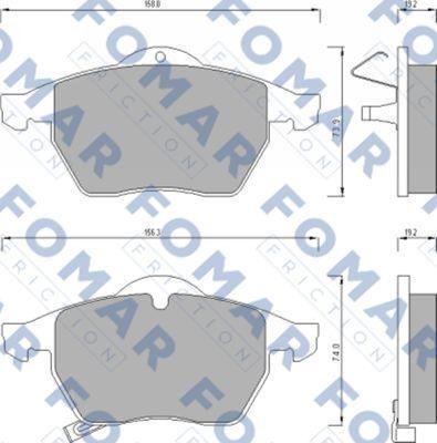 FOMAR Friction FO 667181 - Bremsbelagsatz, Scheibenbremse alexcarstop-ersatzteile.com