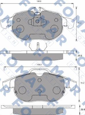 FOMAR Friction FO 689581 - Bremsbelagsatz, Scheibenbremse alexcarstop-ersatzteile.com