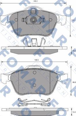 FOMAR Friction FO 686481 - Bremsbelagsatz, Scheibenbremse alexcarstop-ersatzteile.com